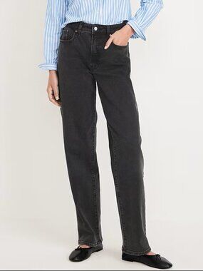 Old Navy Women's High-rise O.G. Loose Black Jean's Size 6